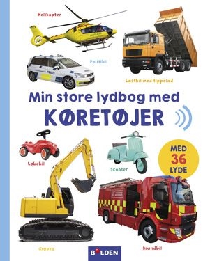 Produktet er "Min store lydbog med køretøjer" af Bolden.