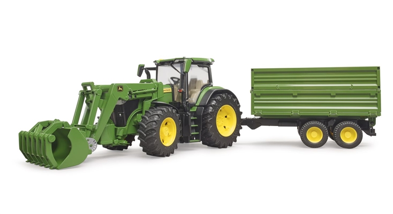 - Deere 7R 350 traktor med frontlæsser og tipvogn